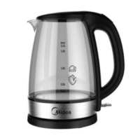 Midea MK-17G02B2 — მინის ელექტრო ჩაიდანი 1.7 ლიტრი მოცულობით, LED განათებითა და 2200 W სიმძლავრით