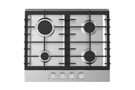 Midea 60SK005 — ჩასაშენებელი გაზის ზედა პანელი WOK ქურითა და გაზკონტროლით (60 სმ)