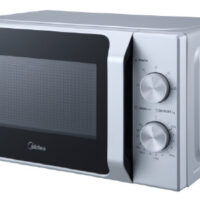 Midea MM720C2MV-S — ცალკე მდგომი მიკროტალღური ღუმელი 20 ლ მოცულობითა და გალღობის ფუნქციით