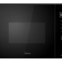Midea MI11257GB — ჩასაშენებელი მიკროტალღური ღუმელი 25 ლ მოცულობით, 1000 W გრილითა და 14 ავტო-მენიუთი