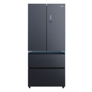 Midea MDRF705BIE70 — French Door ტიპის ინვერტორული მაცივარი ნაცრისფერი შუშის დიზაინითა და Smart Wi-Fi მართვით