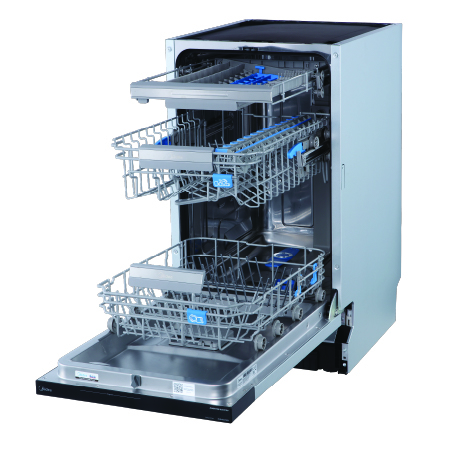 Midea MDWB-4529TQ — კომპაქტური ჩასაშენებელი ჭურჭლის სარეცხი მანქანა Wi-Fi მართვითა და ინვერტორული ძრავით - Image 3